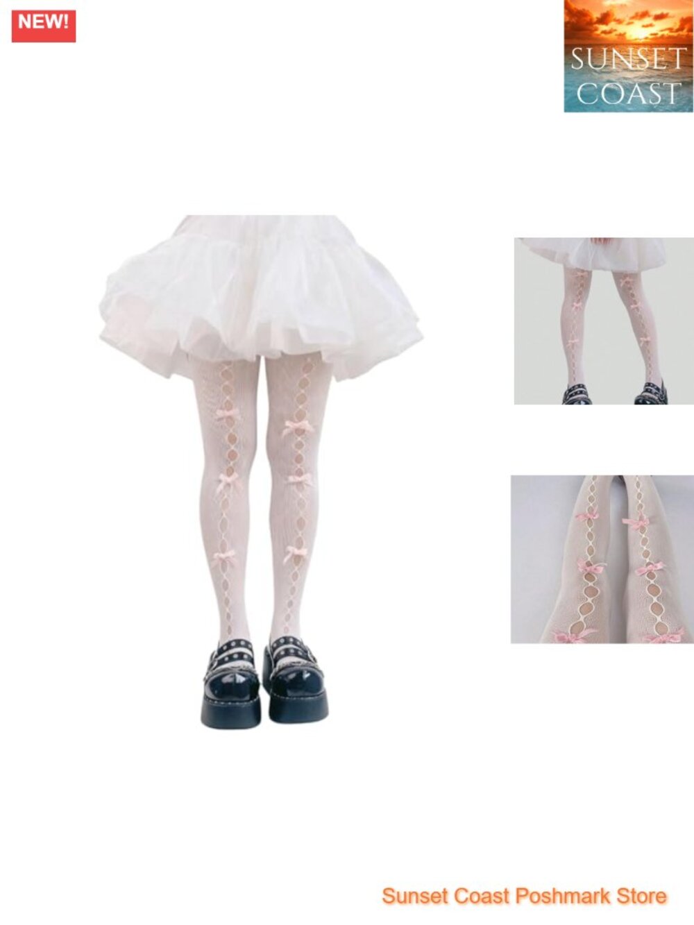 Lolita Tights with Bows Mesh Hollow Harajuku Lace Stockings
